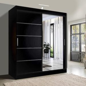 YHI CHICAGO 2&3 Sliding Door Wardrobe with Double Mirror Doors