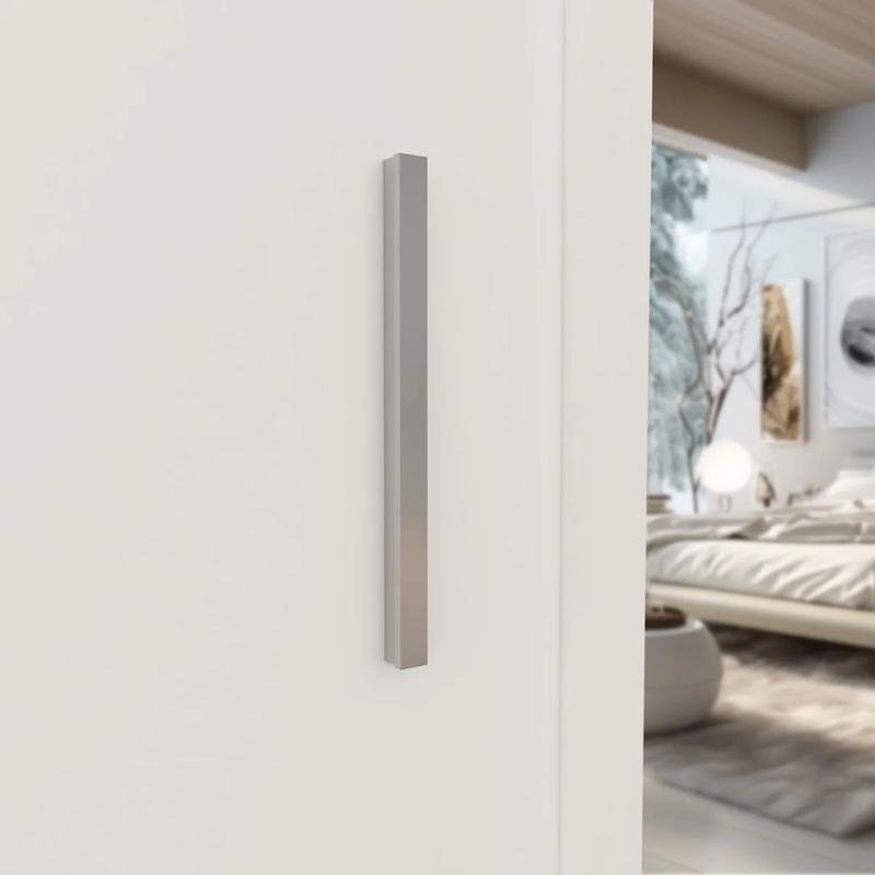 YHI CHICAGO 2&3 Sliding Doors Wardrobe White MATT FINISH 5 Sizes 120cm-250cm Modern Bedroom Storage Double Mirror Doors - Image 5