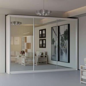 YHI Sliding Full Mirror Door Wardrobe